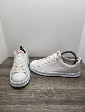 Camper Runner Four Lace Up Leather Casual Shoes In White Men's Size 41EU 8 US